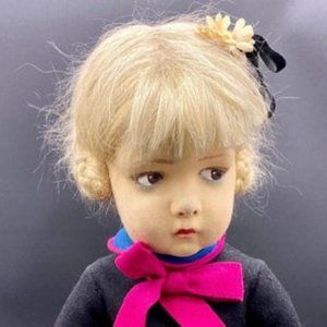 Lenci Doll - Italian made, felt, blonde-haired Model 109 from mid 1920s